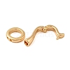 Brass Fold Over Clasps KK-M270-05G-2