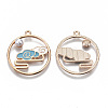 Chinese Style Alloy Pendants X-RESI-R431-04A-RS-2