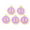 Golden Plated Alloy Enamel Charms ENAM-S118-10D-2