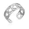 Titanium Steel Open Cuff Rings YU6728-1-1