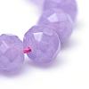 Faceted Rondelle Dyed Natural White Jade Bead Strands G-R343-6x8-03-4