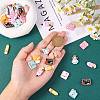 48Pcs 12 Styles School Theme Opaque Resin Cabochons CRES-SZ0001-30-3