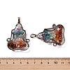 Chakra Theme Chip Gemstone Pendants G-F777-03R-3