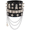 Punk Style Imitation Leather Bangles WG28DDA-01-3