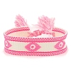 Polyester Braided Eye Pattern Cord Bracelet PW-WG15793-05-1