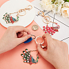 Olycraft 2Pcs 2 Colors Peacock Enamel Style Alloy Rhinestone Keychains KEYC-OC0001-37-3