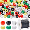 DIY Christmas Barrel Plastic Beads Bracelets Making Kits DIY-SC0027-13-1