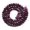 Baking Paint Imitation Jade Glass Bead Strands X-DGLA-A034-J6MM-A02-2