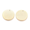 Ion Plating(IP) 304 Stainless Steel Pendants STAS-I124-03B-G-2