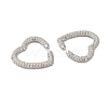 Heart Clear Cubic Zirconia Cuff Earrings KK-A228-05P-2