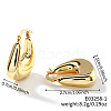 Trendy Geometric Brass Hoop Earrings QP8265-4-1