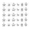 60Pcs 6 Style Tibetan Style Alloy Pendants TIBEP-CJ0001-19-1