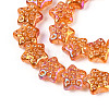 Electroplate Transparent Glass Beads Strands EGLA-N020-02C-3