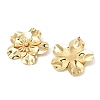 Flower Iron Stud Earrings EJEW-L096-003G-2