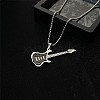 201 Stainless Steel Guitar Pendant Box Chain Necklaces NJEW-R001-06P-02-1