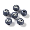 Animal Themes Printed Wood European Beads WOOD-M013-01G-1