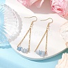 304 Stainless Steel with Natural Aquamarine Dangle Earrings EJEW-JE06010-03-2