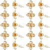 SUPERFINDINGS 20Pcs Brass Stud Earring Findings KK-FH0004-63-1