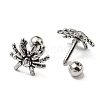 304 Stainless Steel Stud Earrings EJEW-Z034-18AS-2