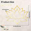Lotus Acrylic Mirror Wall Stickers OACR-WH0032-07C-2