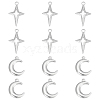 Unicraftale 12Pcs 2 Style 304 Stainless Steel Pendants STAS-UN0042-13-1