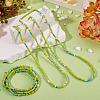 Resin Beads Bracelets BJEW-TAC0080-01C-5