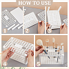 Plastic Cosmetic Brush Storage Stands MRMJ-WH0070-34C-3