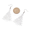 Non-Tarnish Hollow Christmas Tree 201 Stainless Steel Dangle Earrings for Women EJEW-JE05876-2