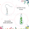 4 Pairs 4 Colors Glass Teardrop with Spiral Pattern Dangle Earring EJEW-FI0001-07-3