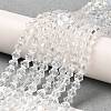 Transparent Electroplate Glass Beads Strands GLAA-F029-4mm-A13-4