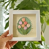 DIY Flower Pattern Photo Frame Embroidery Kits for Beginner PW-WG0A42E-02-2