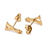 Ion Plating(IP) 304 Stainless Steel Stud Earrings FIND-Q103-01Y-G-2