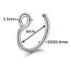 316 Surgical Stainless Steel Clip on Nose Rings WGA7223-08-5