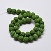 Natural Lava Rock Round Bead Strands G-I124-8mm-03-3