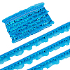 Polyester Pleated Lace Trim OCOR-WH0109-101-7