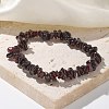 Chips Natural Garnet Beaded Stretch Bracelets BJEW-JB01826-09-1