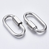 Tarnish Resistant 304 Stainless Steel Screw Carabiner Lock Charms LS-STAS-N087-25B-01-2