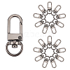 Zinc Alloy Swivel Clasps PALLOY-PH0013-42B-1