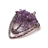 Natural Amethyst Chip Big Pendants G-F650-B04-2