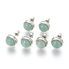 Natural Green Aventurine Stud Earrings EJEW-F162-H10-1