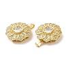 Brass Micro Pave Cubic Zirconia Pendants KK-M249-23G-2