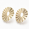 Brass Stud Earring Findings X-KK-T056-15G-NF-3