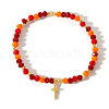 Glass Beads Stretch Bracelets Cross Jewelry for Women CW7496-1-1