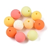 Rubberized Style Imitated Silicone Acrylic Beads MACR-T048-01B-16-1