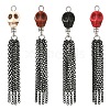 Halloween Dyed Synthetic Turquoise Big Pendants PALLOY-JF06047-1
