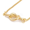 Heart Knot Rack Plating Brass Pendant Necklaces NJEW-S423-02G-1