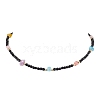 Synthetic Crackle Quartz Beaded Necklaces for Women NJEW-JN04801-1