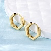 Brass Hexagon Hinged Hoop Earrings for Women EJEW-P206-11G-1