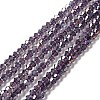 Transparent Electroplate Glass Beads Strands EGLA-S056-4mm-18-1