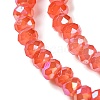 Baking Electroplate Glass Beads Strands X-DGLA-A039-J4mm-B01-3